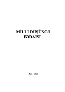 Milli düşuncə fədaisi