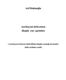Düzğün Yazı Qaydaları